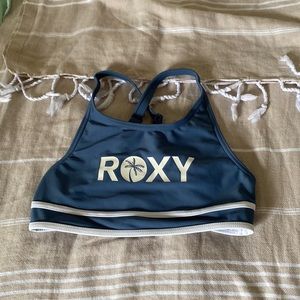 Roxy blue bathing suit cross back